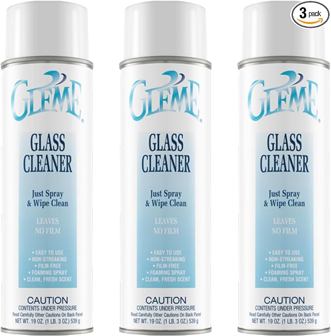 Claire CL050 GLEME GLASS CLEANER Net 19oz. (3 Pack)