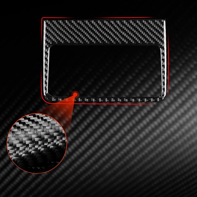 Real Carbon Fiber Trim for Toyota Camry Accessories | for 2012 2013 2014 Rear Row Air Vent Wind Outlet Decoration Panel Frame Sticker Interior Thick Overlay Decal