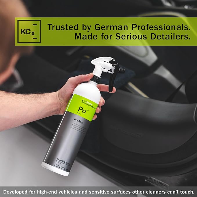 KOCHCHEMIE Pol Star - Vehicle Leather & Suede Cleaner; Effective Natural Vehicle Cleaner with Protection Formula; Cleans and Protects Cars Without Leaving Water Marks (1 Liter)