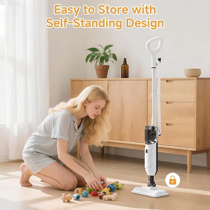 Steam Mop for Floor Cleaning, Multi-Purpose Steam Cleaner with Handheld Steamer & Accessories, Deep Cleaning Floor Steamer for Hardwood and Tile, Pet-Friendly Steam Mop for Home