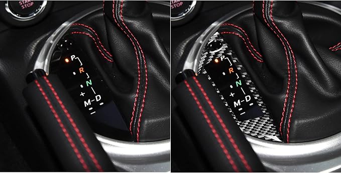 Real Carbon Fiber Trim for Subaru Accessories | for BRZ/Scion FR-S/Toyota 86 2016 2017 2018 2019 2020 Gear Shift Box Panel Interior Thick Overlay Decal