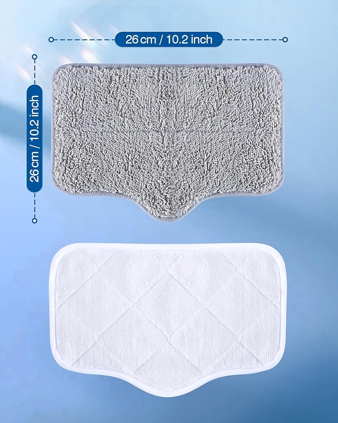 LABIGO 6 Pack Steam Mop Replacement Pads for Multi-Surface Cleaning | Machine Washable Reusable Microfiber Cloths, Compatible With Steamer Mop for Cleaning Floors and Carpets