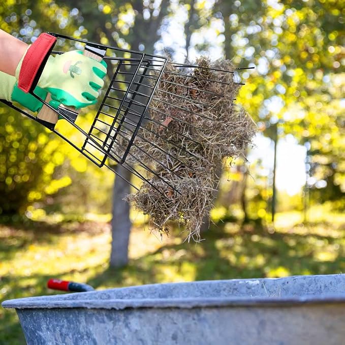 Colwelt Steel Leaf Scoops and Claws, Rugged Leaf Scoop for Lawn and Garden Cleanup, Large Sized Leaf Grabber for Larger Pickup Capabilities(Steel, not Plastic)