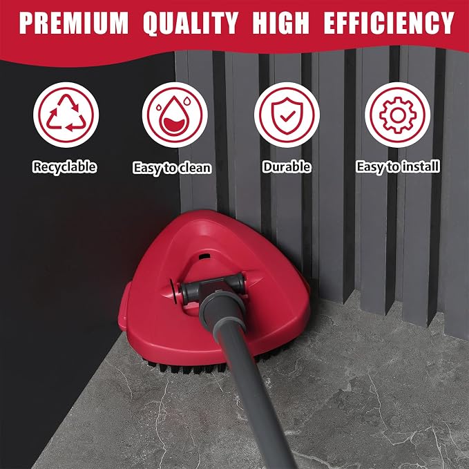 2 Pack Scrub Brush Replacement Head for O Cedar 2-Tanks RinsClean System, Spin Mop Replace Head Base, Shower Floor Scrubber, Hard Bristle Cleaning Brush for Bathroom Kitchen Wall Tile