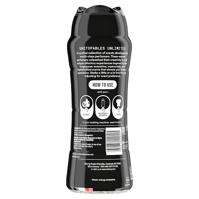 Downy Unstopables Unlimited Collection In-Wash Laundry Scent Booster Beads, No. 24, Fine Fragrance, Long-Lasting Fresh Scent Beads, 21.1 oz