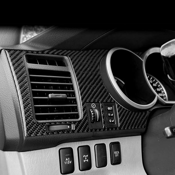Speedometer Stickers Fit for Toyota 4Runner(N210) 2003-2009 | for SR5/Sport Edition/Limited | Real Carbon Fiber | Accessories | Speedometer Surround Trim | Self-adhesive | Anti-scratch