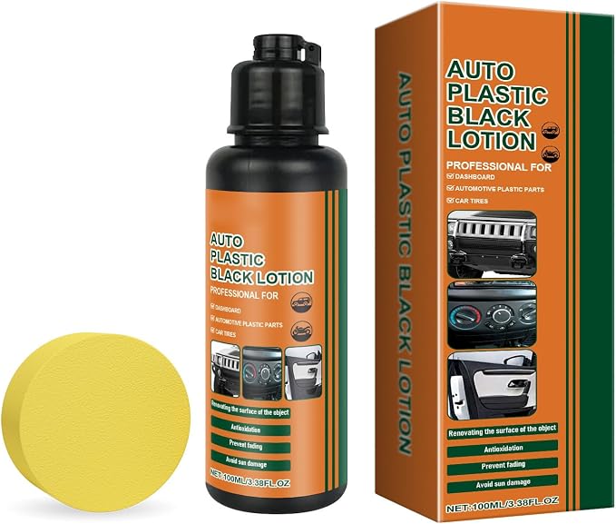 Car Interior Exterior Refresher Spray, 100ml Auto Care Polish, Revitalizes Surfaces Prevents Fading for Vehicle Dashboard Leather Trim