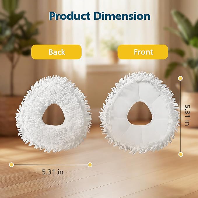 12 Pcs Replacement Mop Pads for Narwal Freo|Freo X Ultra| Freo Z10|Freo Pro | Freo Z Ultra & Freo X10 Pro Robot Vacuum & Mop, Washable Reusable Microfiber Robot Vacuum Mop Pads