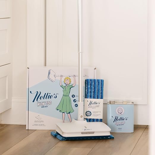 Nellie's Scrub & Polish Pads | Wow Mop & Wow Too Replacement Pads | Dual Purpose Scrub & Polish System, Machine Washable & Reusable, Microfibre, Made in Canada