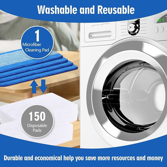 12 Pack Microfiber Cleaning Pads Compatible with Bona Mops, Safe for Hardwood and Hard-Surface Floors, Washable, Reusable