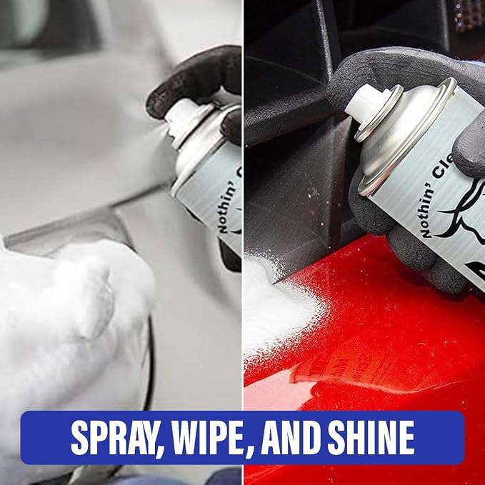 BullSnot! VizABull Glass Cleaner Foam Spray, Streak-Free for Car Windshield, Mirror, Window Cleaning - Heavy Duty for Auto Exterior - Ammonia-Free, No Drip, Quick Dry - 19 Fl Oz, 1 Can