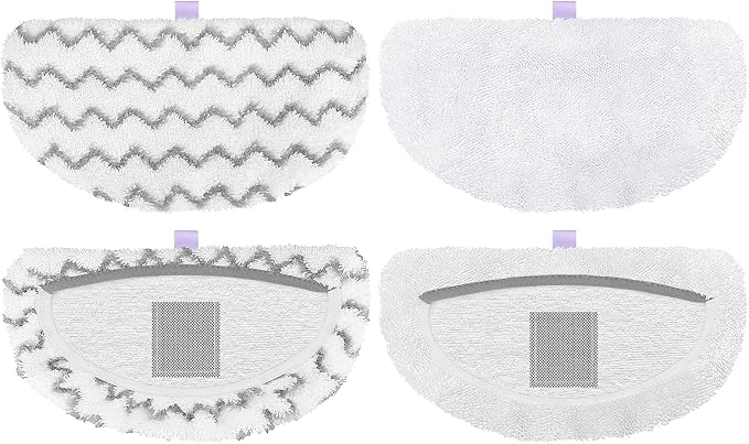 Tidy Monster 6 Pack Steam Mop Replacement Pads Compatible with Bissell Powerfresh Steam Mop 1940 1806 1544 1440 2075A 2685A Series, Part # 5938 & 203-2633, 1606668 & 1606669 (3Plush+3Scrub Plush)