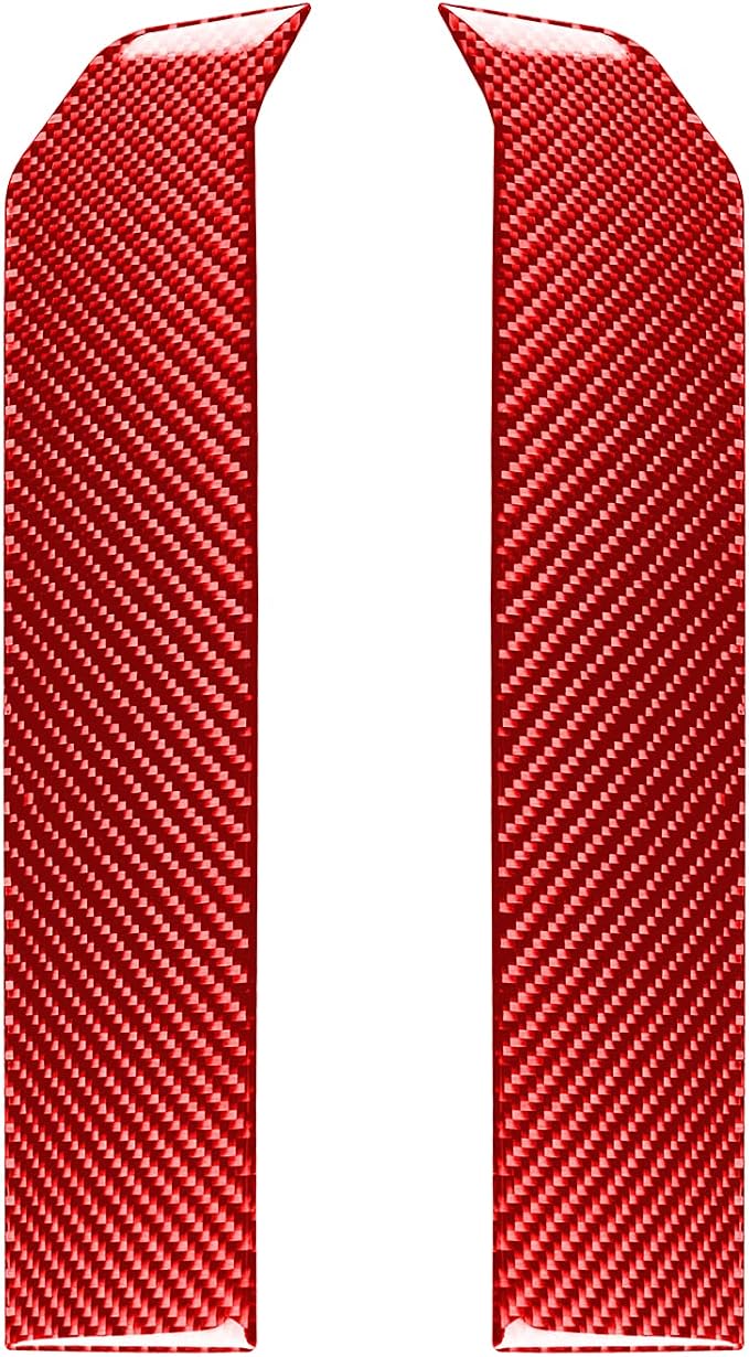 Central Control Floor Side Decals Strips Trim Stickers Compatible with Subaru BRZ/Scion FR-S/Toyota 86 2016 2017 2018 2019 2020 Red Real Carbon Fiber Car Interior Accessories