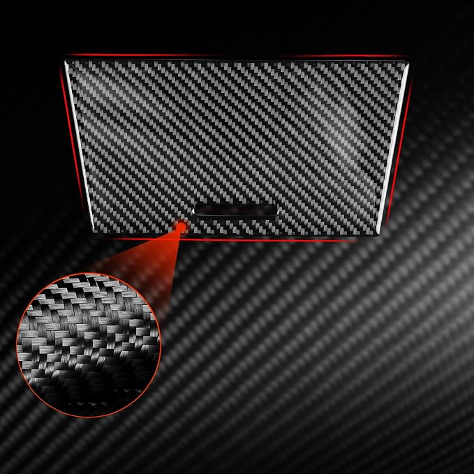 Real Carbon Fiber Trim for Toyota Camry Accessories | for 2012 2013 2014 Center Storage Box Panel Sticker Interior Thick Overlay Decal