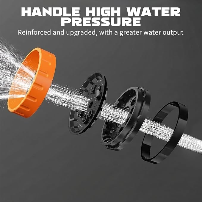 Garden Hose Nozzle with 10 Spray Patterns β High Pressure Water Sprayer for Car Washing, Pet Bathing & Lawn Care with Lock Feature & Comfort Grip β Fits All 3/4" Standard Hoses Thread