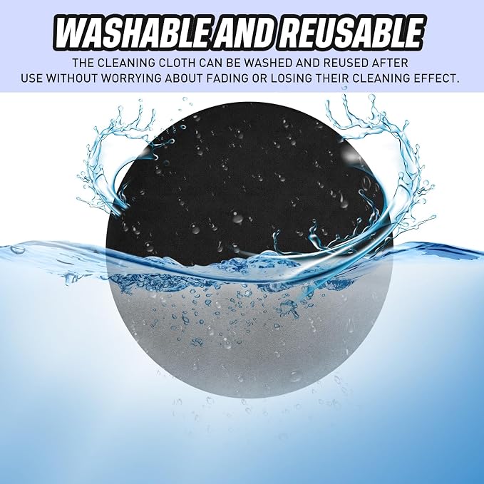 Hahafelt 4 Pcs Car Screen Cleaner Car Touch Microfiber Screen Cleaner Cloth Cleaning Wipes Interior Pad for Vehicle Dashboard LCD Accessories 4.13×4.13 Inches (Round)