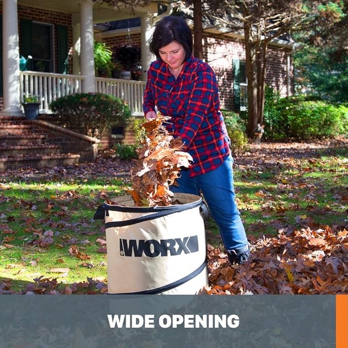 WORX WA4054.2 LeafPro Universal Leaf Collection System for All Major Blower/Vac Brands WA0030 Landscaping 26-Gallon Collapsible Yard Waste Bag/Leaf Bin