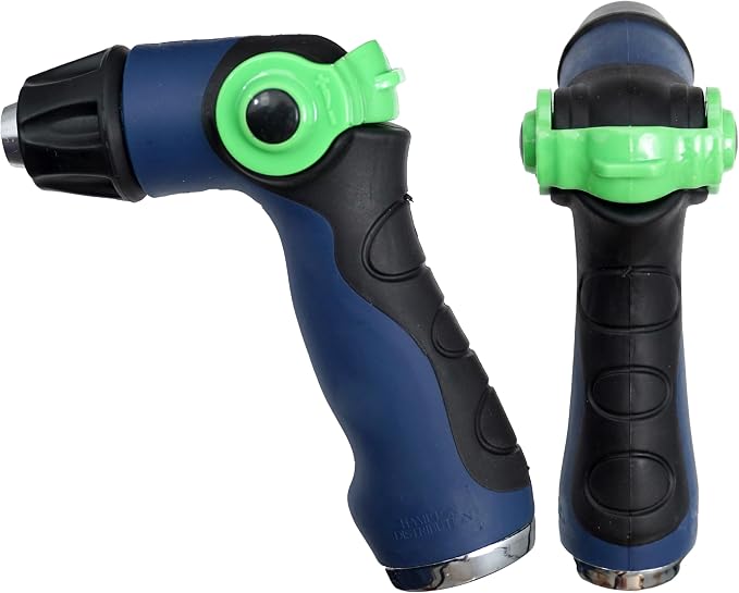 Heavy Duty Metal Garden Hose Nozzle, High Pressure Spray, Adjustable Flow | Hose Nozzle Thumb Control, Premium Water Hose Nozzle For Watering Plants, Lawns, Washing Cars & Pets