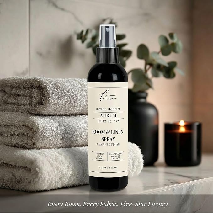 Lapew Hotel Scents Luxury Room Spray | Aurum Suite 777 | Inspired by the W Hotels | Linen Spray Air Freshener & Fabric Spray | 8 fl oz