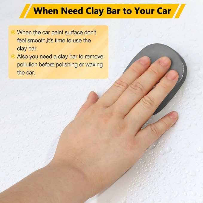 Fitosy Car Clay Bar 4 Pack 400g, Premium Grade No Scratch Deatil Clean | Magic Clays Bars Detailing Cleaner Kit Glass Deatil Cleaning with Washing and Adsorption Capacity for Auto SUV,RV,Truck