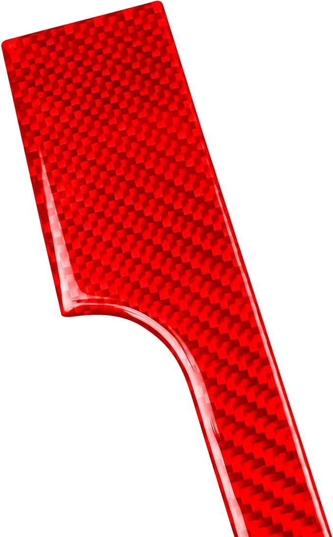 Red Real Carbon Fiber Trim for Ford Mustang Accessories | for GT Shelby 2005 2006 2007 2008 2009 Central Console Dashboard Panel Cover Kit Interior Thick Overlay Decal 6PCs