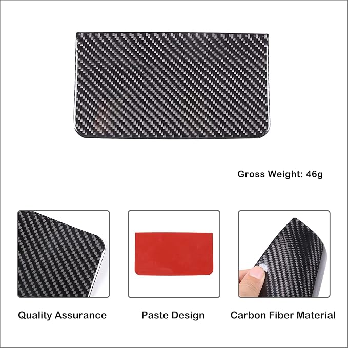 Aunginsy Car Roof Glasses Box Cover Decorative Sticker Compatible with Toyota Tundra/Sequoia 2022-2024 Real Carbon Fiber Car Roof Glasses Box Panel Trim Sticker Protection Cover Interior Accessories