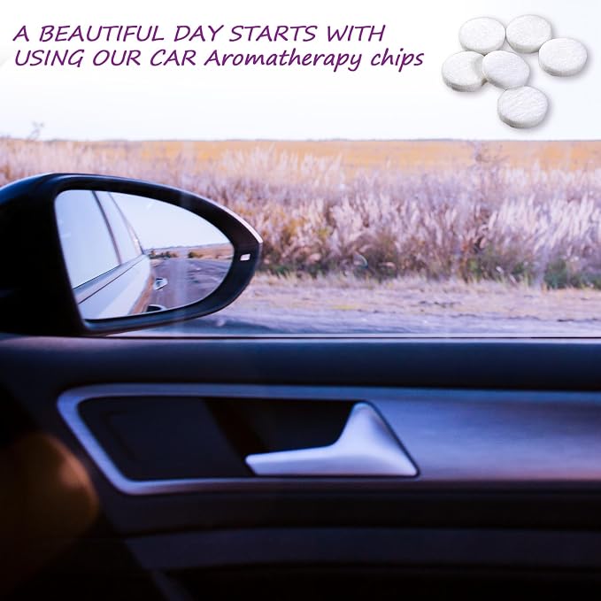 100 PCS Air Filter Scent Pads, Essential Oil Pads Unscented White Custom Scent Replacement Pad, 17mm Universal Essential Oil Perfumes Refill Tablets for Car Air Freshener Vent Clips Car Diffusers