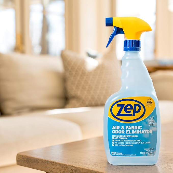 Zep Air and Fabric Odor Eliminator and Freshener - 32 oz (Pack of 12) ZUAIR32 - Neutralizes Tough Unwanted Odors on Contact. Refresh Your Home, Office and Business