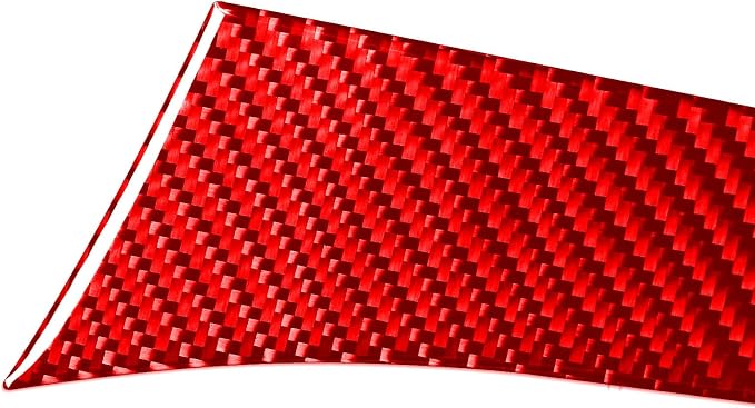 Red Real Carbon Fiber Trim for Nissan Rogue Accessories | for 2014-2020 / Rogue Sport 2017-2022 Co-Pilot Dashboard Cover Sticker Interior Thick Overlay Decal