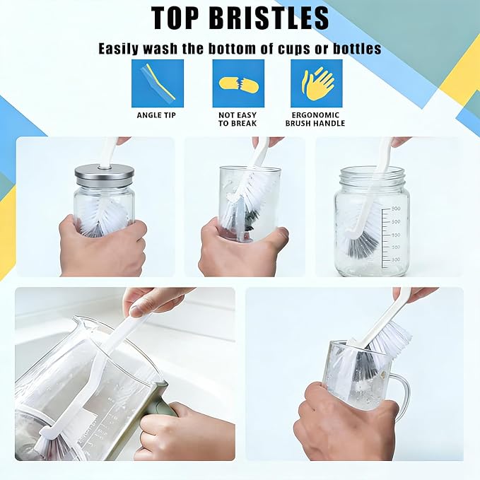 Crevice Cleaning Brush Set (12 Pack) – Hard Bristle Gap Cleaning Tool for Window Tracks, Grout & Bathroom Corners – Thin Deep Cleaning Brush for Kitchen Sink, Sliding Door Tracks & Tight Spaces