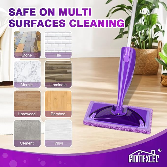HOMEXCEL Microfiber Pads Refills for Swiffer Wet Jet 15"x5.5" 8 PK Reusable | Machine Washable, Multi-Surface Wet & Dry Floor Cleaning, Reusable Pad Replacements for Swiffer Wet Jet, High Absorbency