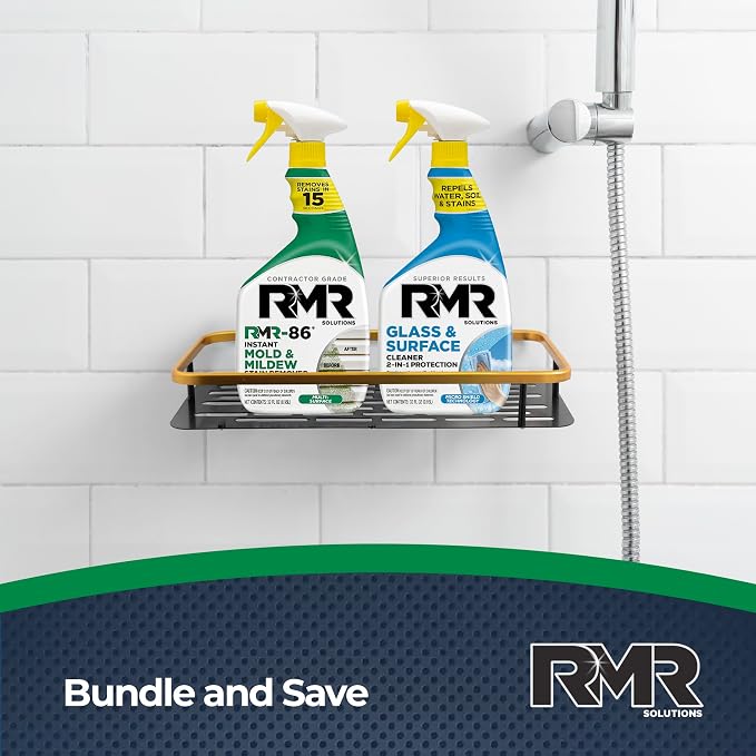 RMR Surface Renewal System – Instant Stain Remover + Glass & Surface Cleaner/Protectant, Indoor/Outdoor Cleaning Kit for Mirror, Screen, Furniture, Siding, & Deck, 2–32 Oz Bottles