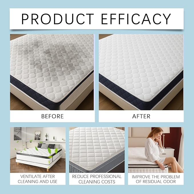 Mattress Stain Remover for Bed & Fabric, No-Scrub Fabric Spot Remover for Yellow Stain, Gentle Spot Treatment for Mattress, Couch, Rug, Carpet, Upholstery, 10.14 Fl.oz