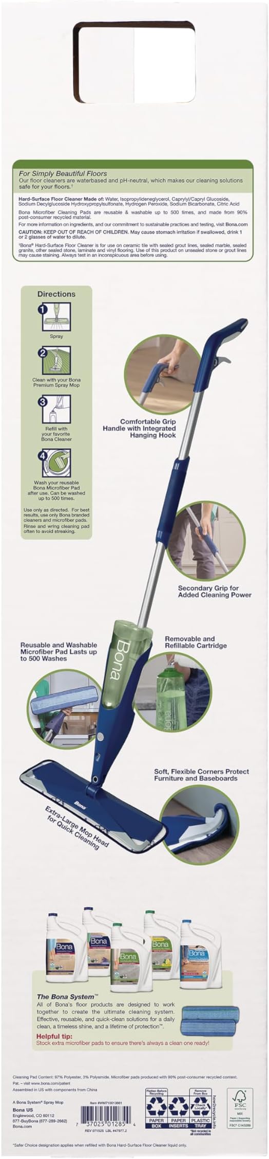 Bona Premium Spray Mop for Hard-Surface Floors
