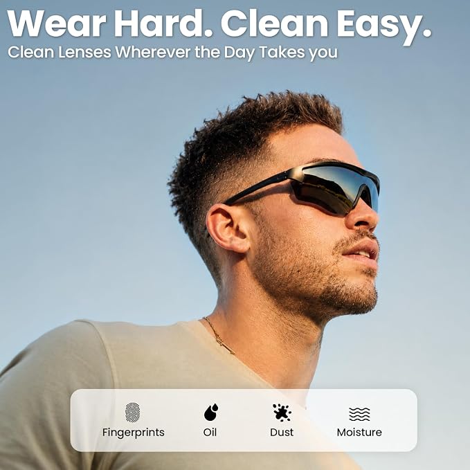 EVEO Glasses Cleaner Spray - Eyeglass Cleaner (No Streaks)| x2 Eye Glass Cleaners Spray + x2 Lens Cleaner Microfiber Cleaning Cloth, Glasses Cleaning Kit Eye Glasses Cleaner Spray & Cloth - 4oz(2ozx2)