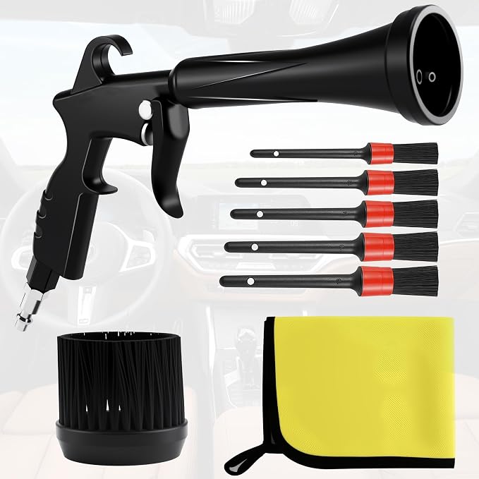 HANDY Tornado Car Cleaning Gun Air Blow Gun for Compressor Pneumatic Tool | Brass Adjustable Durable metal body Car Detailing Kit Interior Cleaner