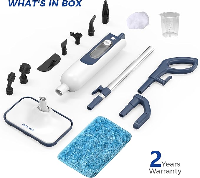 GOATCLEAN® 11-in-1 Steam Mop, 212°F Powerful Steam Cleaner for Home | Multi-Purpose Floor Steamer for Hardwood Floors, Tile, Carpet & Wall, Chemical-Free Cleaning with 22.9FT Cord