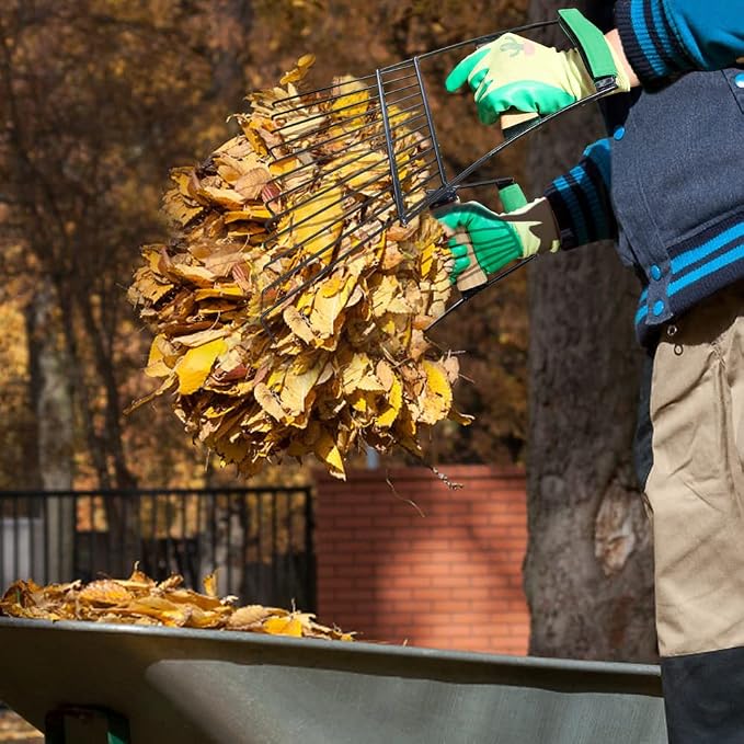 Altdorff Steel Leaf Scoops, Hand Rakes for Picking Up Leaves, Sturdy Garden Large Leaf Grabber Leaf Rake for Picking up Leaves, Collect Garbage and More