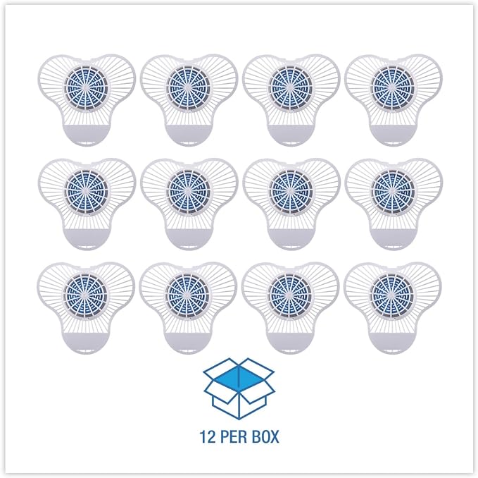 Boardwalk Urinal Screen with Non-Para Deodorizer Block, 144 Count, 3.25 oz