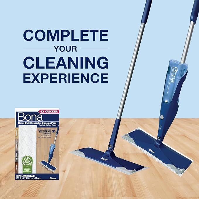 Bona Multi-Surface Floor Cleaning Pads - Refills - Heavy-Duty,Disposable,Microfiber Pads for Easy Floor Cleaning,(Pack of 54)