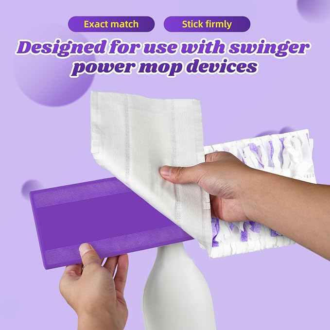 24 Pack Disposable Mop Pads for Power Mop™ Multi-Surface Mop, Floor Cleaning Replacement Mopping Pads Refills
