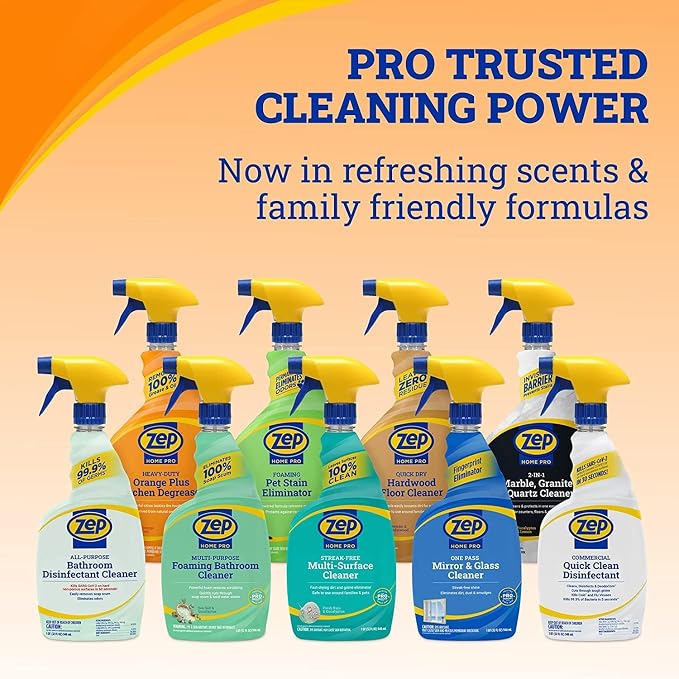 Zep Home Pro Orange Plus Kitchen Degreaser - 24 Fl. Oz. - R49506 - Pro Trusted Cleaning Power: Now in Refreshing Scents and Family Friendly Formulas (1)