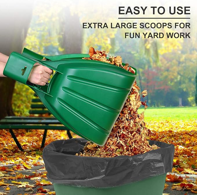 Large Leaf Scoops and Hand Rake Claw, Hand Held Garden Rake Grabbers | Ergonomic Picking up Leaves,Grass Clippings and Lawn Debris