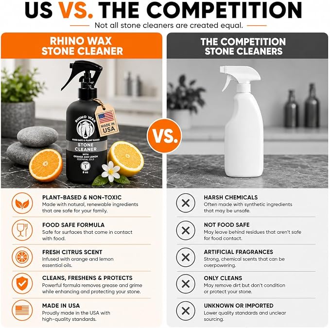 Rhino Wax New Formula Soapstone Spray Cleaner - Made in USA