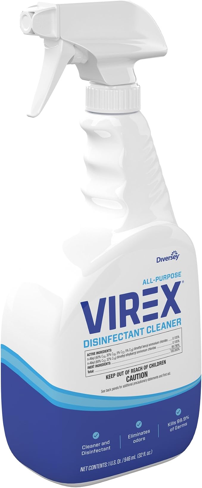 VIREX Diversey All Purpose Disinfectant Cleaner, Spray, 32 oz, 8 Pack