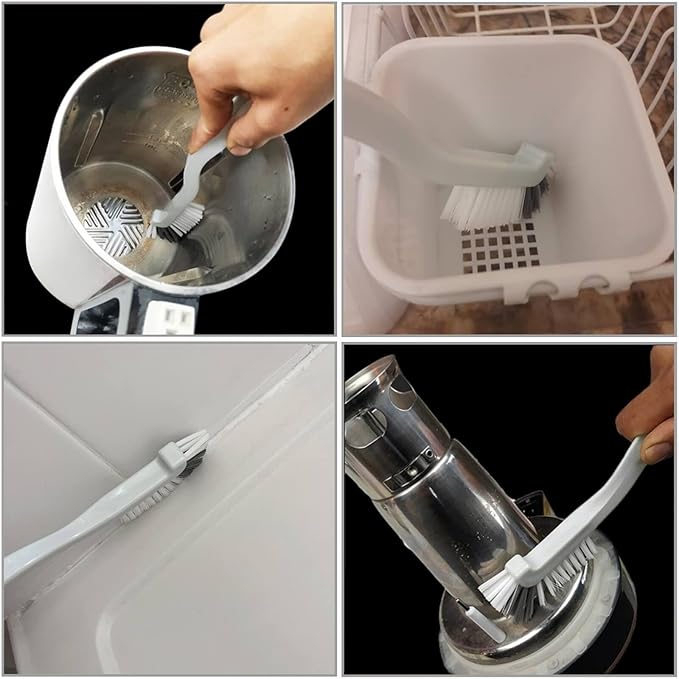 Kitchen Scrub Brush, Angle Cleaning Brush, Right Angle Scrub Brushs for Sink Household Dish Pot Pan Edge Corners, Upgraded Stiff Brushes for Small Space Crevice Cleaning with Stiff Bristle
