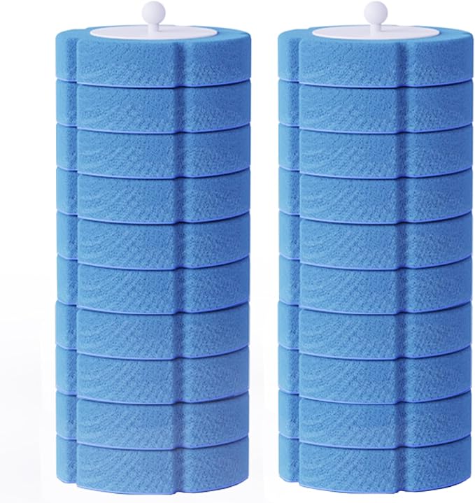 20 Pcs Disposable Toilet Brush Refills, 20 Pcs Toilet Brush Pads