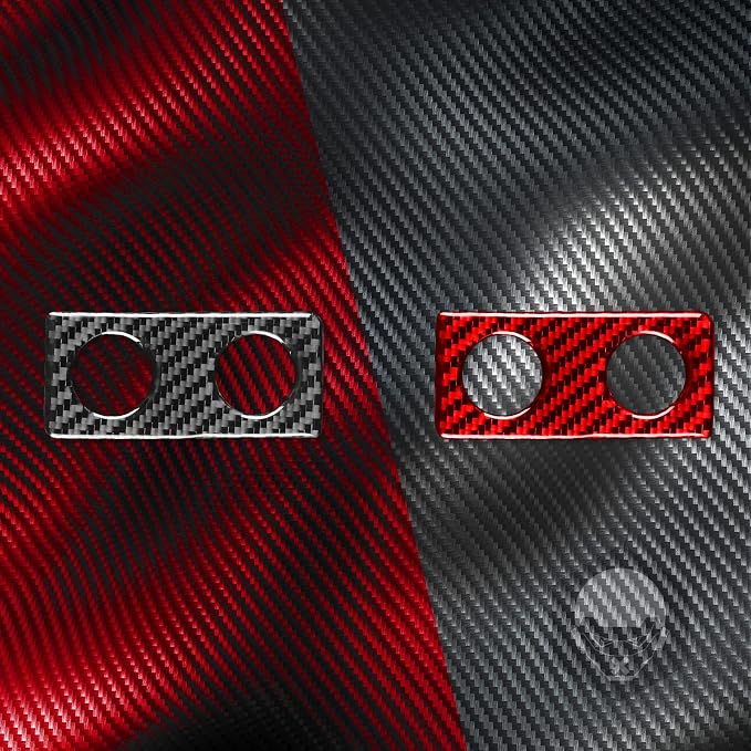 Real Carbon Fiber Trim for Infiniti Accessories | for G35 G37 X S 2007 2008 2009 2010 Center Console Seat Heating Button Cover Interior Thick Overlay Decal