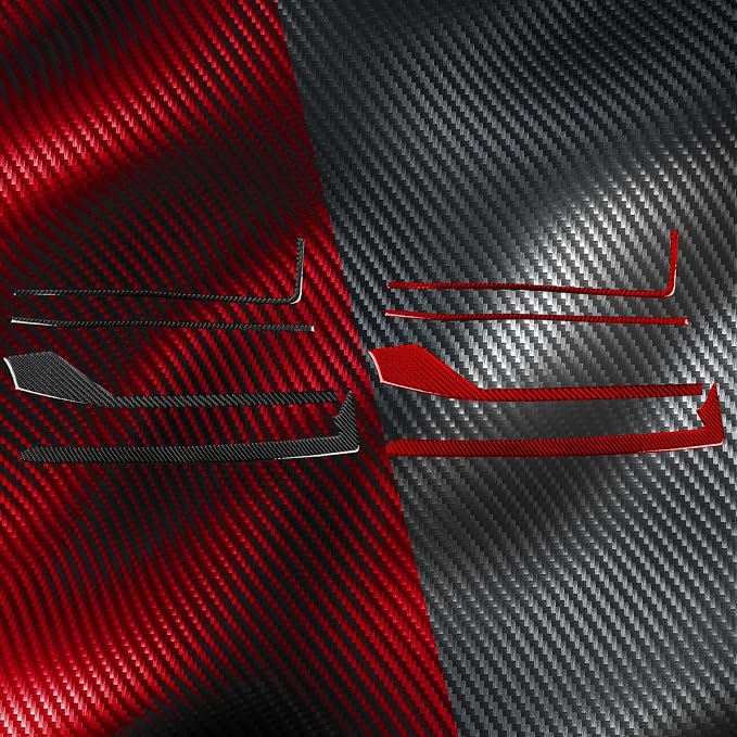 Carbon Fiber Center Console Decals Fit for Audi A3 8Y S3 2021-2025 | Center Console Trim Passenger Dash Cover | Accessories | Anti-scratch | Self-adhesive