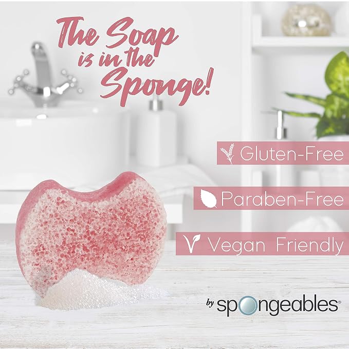 Spongables Pedi Scrub Foot Exfoliating 5+ Wash Travel Sponge, Lavender, 6 Count (Pack of 6)